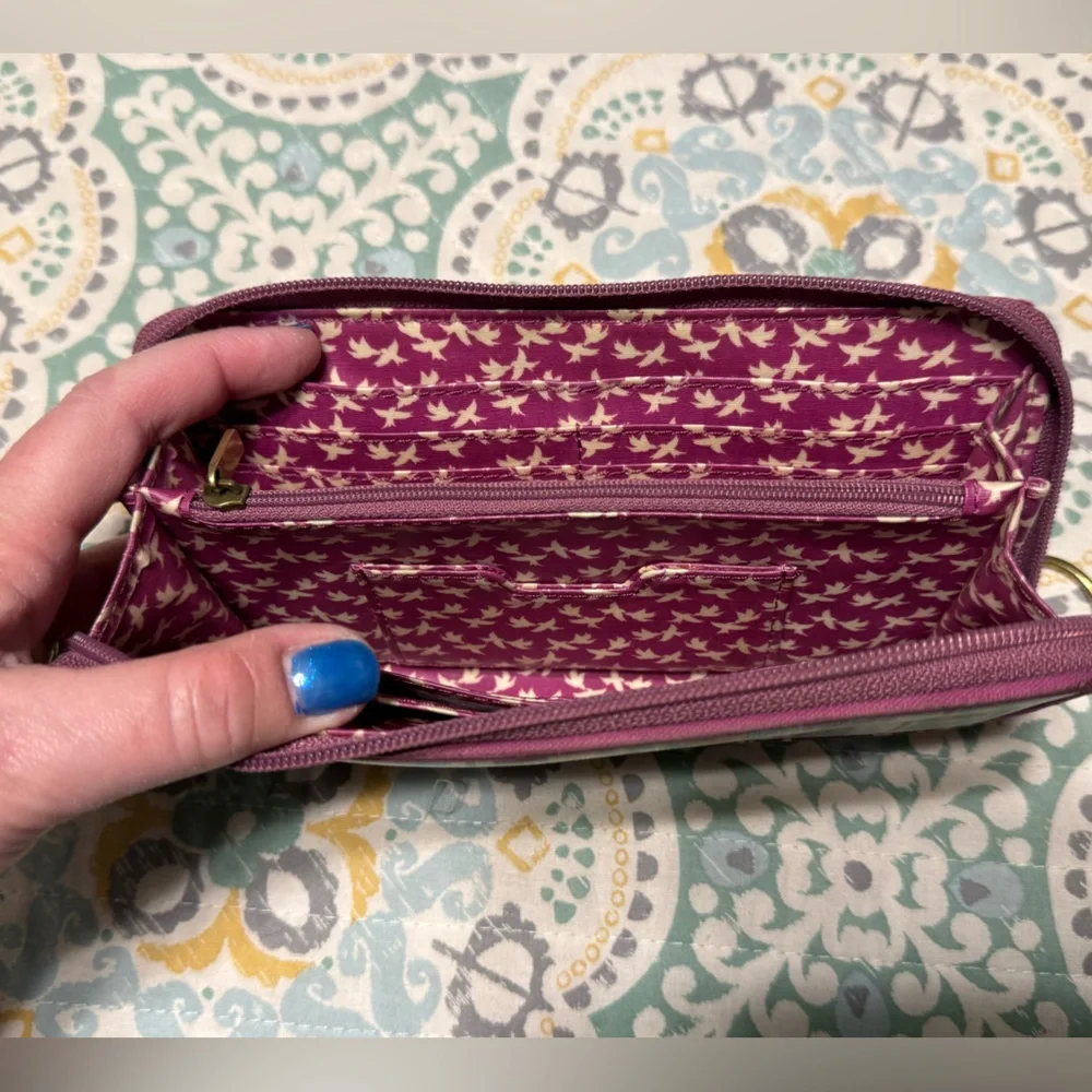 Fossil Multicolor Striped Zip Around Wallet - Picture 7 of 7